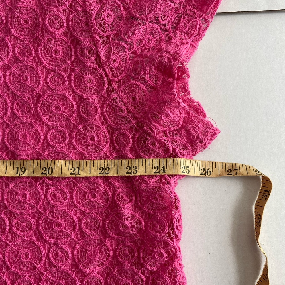 Cato‎ Pink Lace Overlay Short Sleeve Blouse 22/24W - Picture 11 of 13